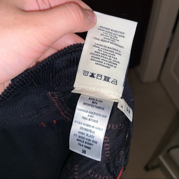 Alice and Olivia Good High Rise Ankle Skinny Black Corduroy –– NWT - Picture 14 of 14